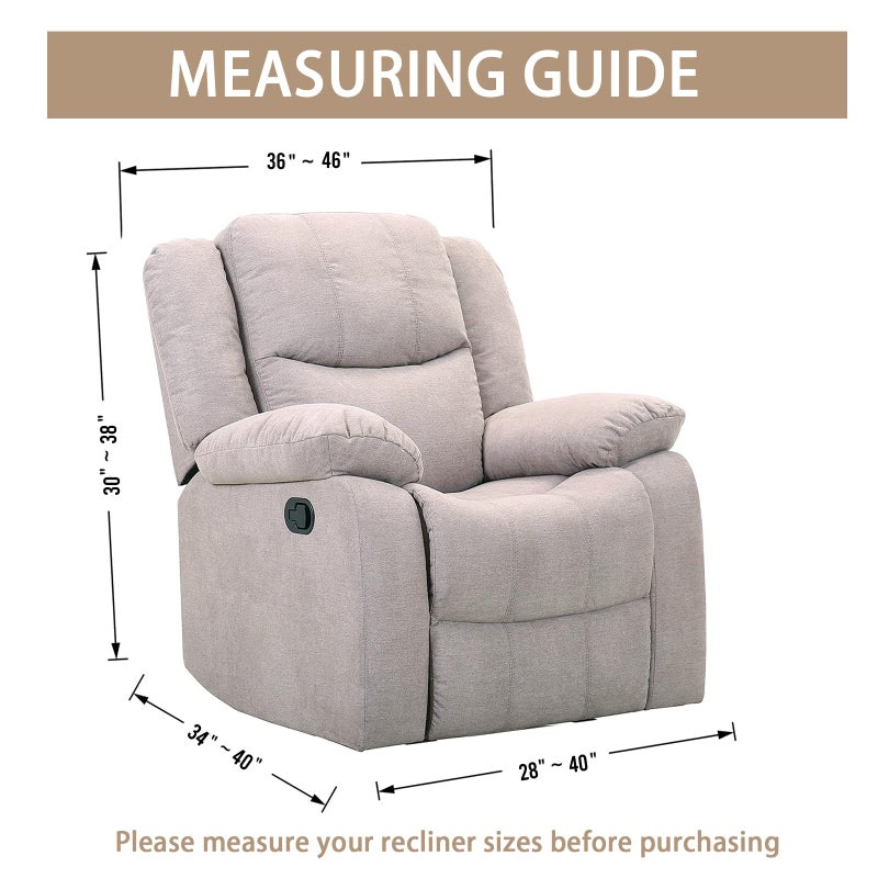 JIVINER Oversized Recliner Chair Covers 4 Piece Stretch Lazy Boy Recliner Sofa Slipcover Jacquard Large Recliner Covers with Elastic Bottom Soft Furniture Protector (XL Recliner Black) - Image 5